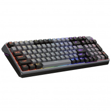 Cooler Master MK770 klávesnice Hraní USB + RF Wireless + Bluetooth QWERTY Americká angličtina Černá, Šedá