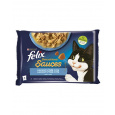 Nestlé FELIX Sensations cat Multipack treska&sardinka kapsička 4x85 g