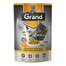 GRAND kaps. deluxe kočka kuřecí se zel.100g GRAND kaps. deluxe kočka kuřecí se zel.100g