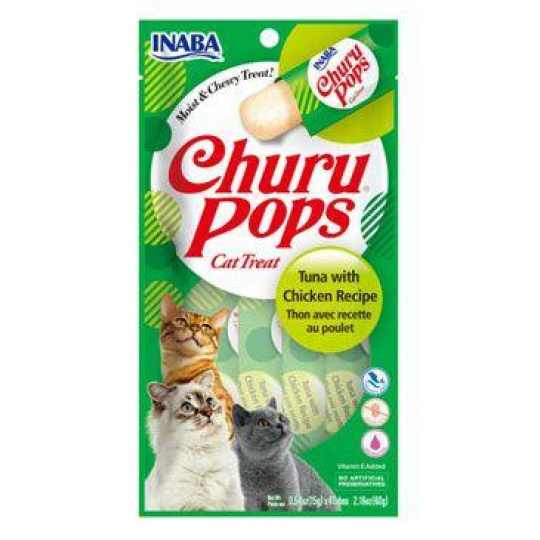 Pamlsok Inaba Churu Pops cat Tuniak s kuraťom 4 tuby 60 g