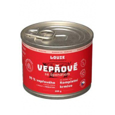 Louie Dog konz. Vepřové se špenátem a prebiotiky 200g Louie Dog konz. Vepřové se špenátem a prebiotiky 200g