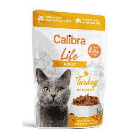 Calibra Cat Life kapsa Adult Turkey in gravy 85g Calibra Cat Life kapsa Adult Turkey in gravy 85g