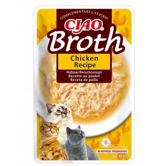 INABA Ciao Broth Chicken - pamlsek pro kočky - 40g