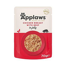Applaws Cat kapsa Adult Jelly kuřecí prsa s hovězím70g
