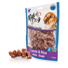 KIDDOG jehněčí maso s rýží MINI kostičky 250 g KIDDOG jehněčí maso s rýží MINI kostičky 250 g