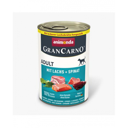 Animonda GRANCARNO® dog adult losos a špenát bal. 6 x 400g konzerva