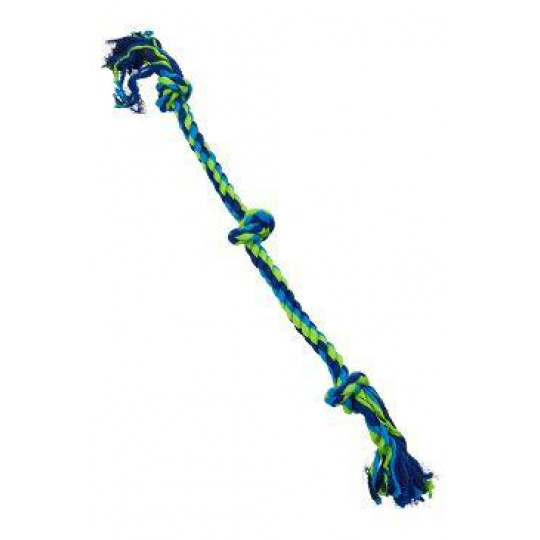 Hračka pes BUSTER Dent.Rope 3 uzly modrá/limet.91cm XL Hračka pes BUSTER Dent.Rope 3 uzly modrá/limet.91cm XL