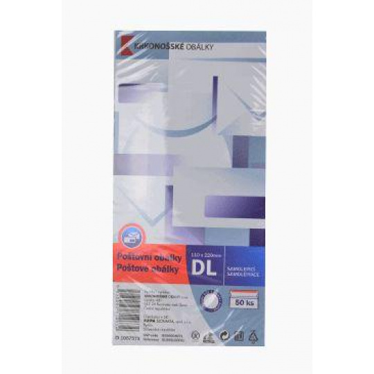 Obálka dlouhá bílá samolepící DL 50ks 110x220mm