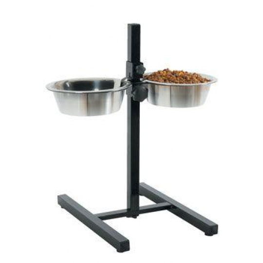 Miska nerez stojan nastavitelný+2 misky pes 1,5l Zolux