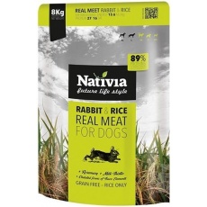 NATIVIA Dog Real Meat Rabbit & Rice 1 kg NATIVIA Dog Real Meat Rabbit & Rice 1 kg