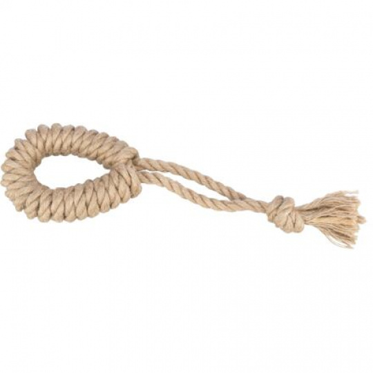 Přetahovací lano s kruhem, konopí/bavlna