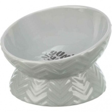Podniesiona miska ceramiczna, ergonomiczny kształt, 0,35 l / 17 cm, szara Podniesiona miska ceramiczna, ergonomiczny kształt, 0,35 l / 17 cm, szara