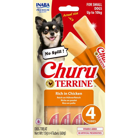 Pamlsok Inaba Churu Terrine dog kura 4 x 15 g