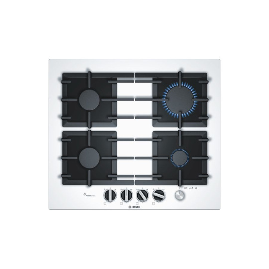 Bosch Serie 6 Gas cooktop PPP6A2M90 4 fields white color Bílá Vestavěné 60 cm Plynový 4 zóna/zón