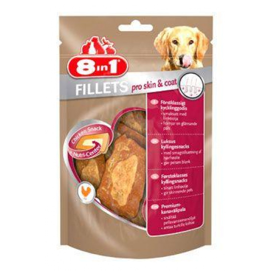 Pochoutka 8in1 Pro Fillets Skin&Coat 80g