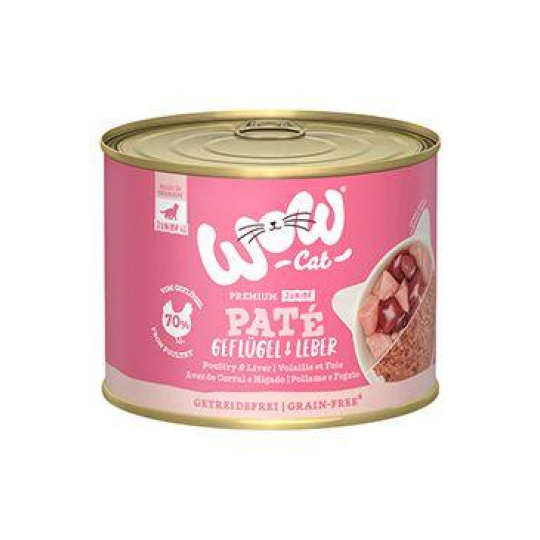 WOW Cat konz. Kitten Paté drůbež s játry 200g WOW Cat konz. Kitten Paté drůbež s játry 200g